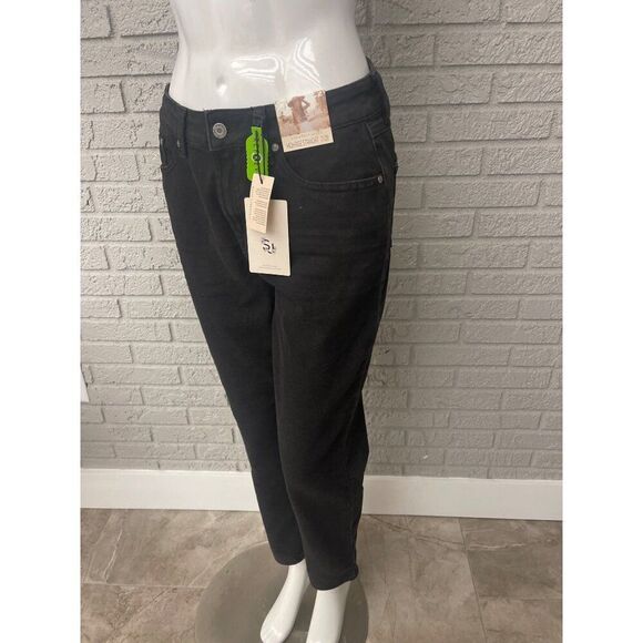 Sincerely Jules Women Black High Rise Straight Jean Size 7 / 28 - Picture 3 of 7